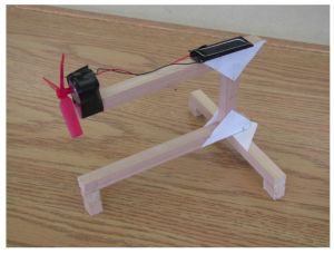 Sample solar powered fan